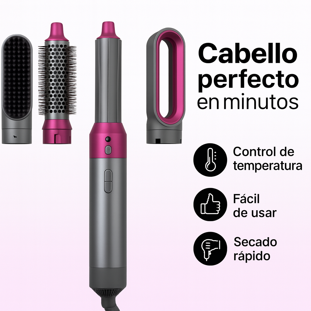 Cepillo Secador 5 en 1 Profesional
