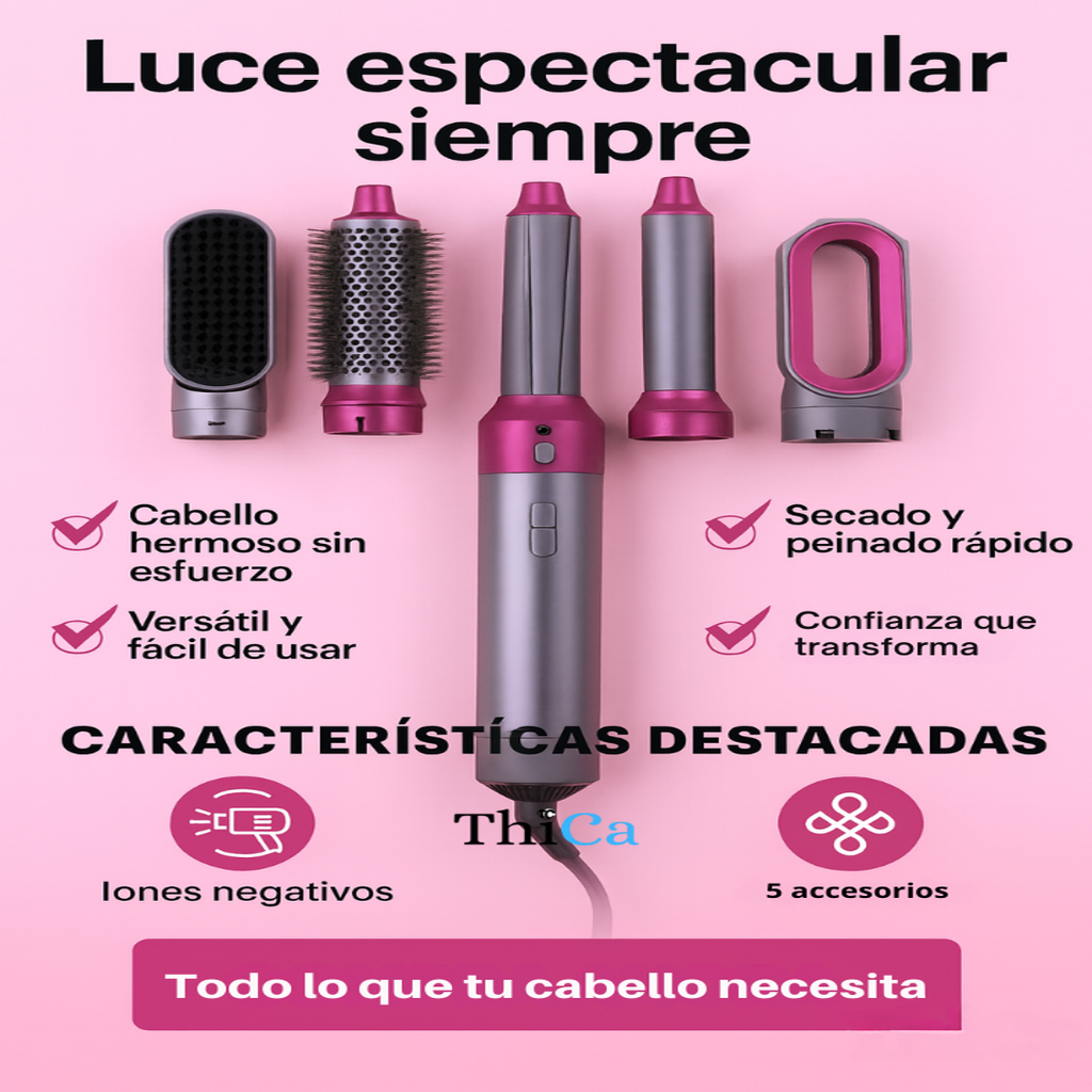 Cepillo Secador 5 en 1 Profesional